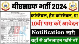 Constable Recruitment 2024: 10वीं पास युवाओं के लिए BSF में कांस्टेबल, हेड कांस्टेबल और SI के पदों पर निकली भर्ती