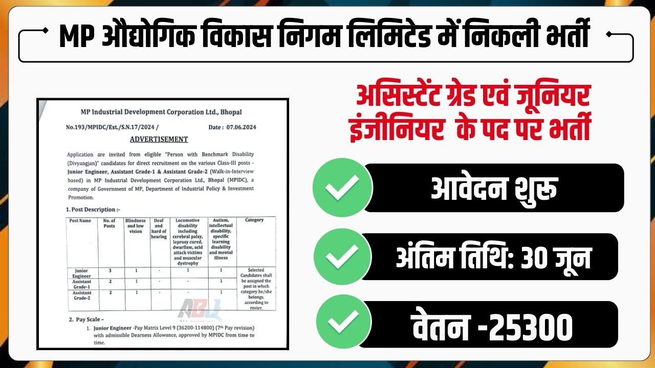 MPIDC Recruitment 2024 Apply Online