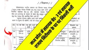 MP Assistant Grade-3 Bharti 2024 : नगर पालिका परिषद में सहायक ग्रेड- 3 एवं सहायक राजस्व निरीक्षक के पद पर निकली भर्ती, योग्यता 12वीं पास 