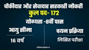 8th Pass Job Vacancy 2024 : 8वीं पास वालों के लिए नौकरी की भरमार! चौकीदार और सेवादार के कई पदों पर निकली बंपर भर्ती, जल्द करें आवेदन 